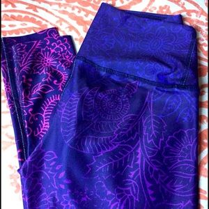 Inner Fire Ombré Floral Print Leggings